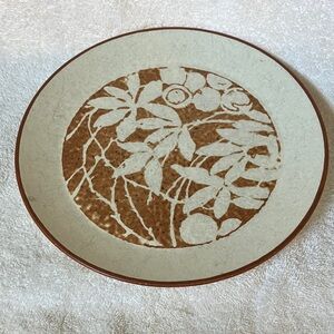 2 Floral Patterned Ceramic 10 1/4” Dinner Plates Temperware Woodspice by Lenox